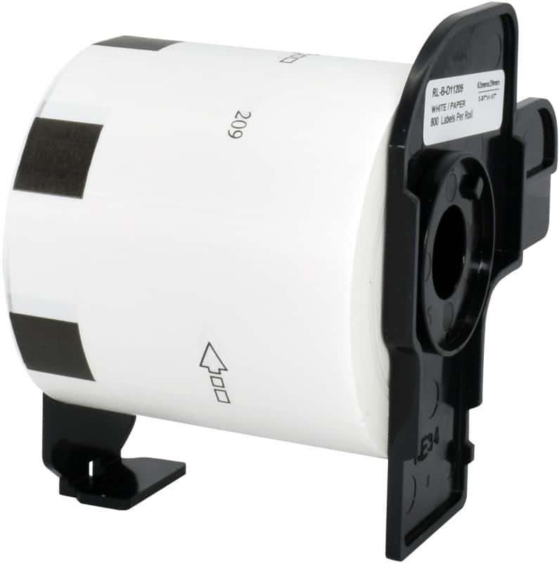 QL Label Roll Compatible Brother DK-11209 5BR11209 Adhesive Black on White 90 x 91 mm 800 Labels