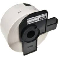 QL Label Roll Compatible Brother DK-11208 5D11208-WT Adhesive Black on White 100 x 91 mm 400 Labels