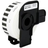 QL Label Roll Compatible Brother DK-22214 5D22214-WT Adhesive Black on White 96 x 91 mm