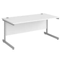 Dams International Contract 25 Straight Desk Silver 1,600 x 800 x 725 mm