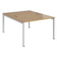 Dams International Connex Back to Back Desk Oak White 1,200 x 1,600 x 725 mm