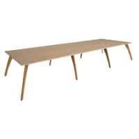Dams International Enable Straight Desk Oak 4,800 (W) x 1,600 (D) x 745 (H) mm