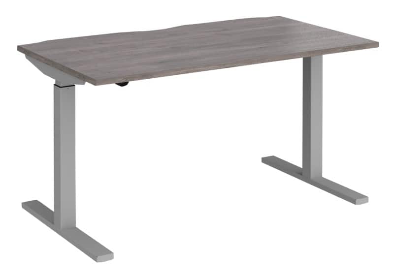 Dams International Elev8 Mono Height Adjustable Sit Stand Desk Rectangular Oak 1,400 (W) x 800 (D) x 1,200 (H) mm