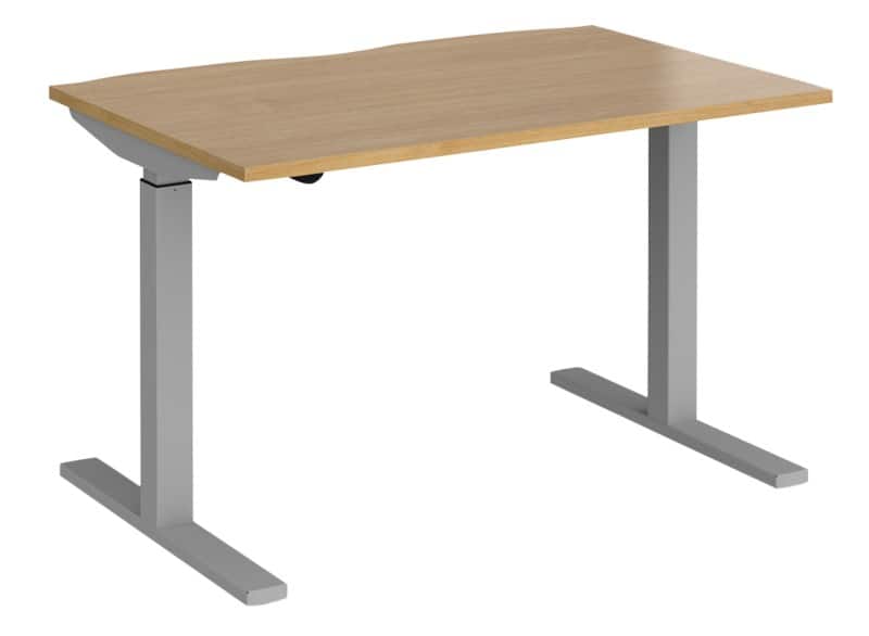 Dams International Elev8 Mono Height Adjustable Sit Stand Desk Rectangular Oak 1,200 x 800 x 1,200 mm