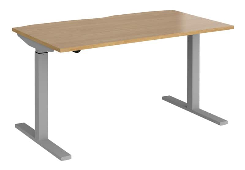 Dams International Elev8 Mono Height Adjustable Sit Stand Desk Rectangular Oak 1,400 x 800 x 1,200 mm