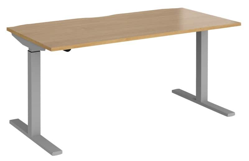 Dams International Elev8 Mono Height Adjustable Sit Stand Desk Rectangular Oak 1,600 x 800 x 1,200 mm