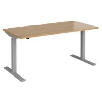 Dams International Elev8 Mono Height Adjustable Sit Stand Desk Rectangular Oak 1,600 x 800 x 1,200 mm