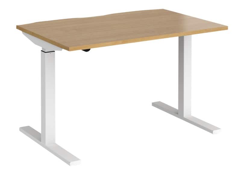 Dams International Elev8 Mono Height Adjustable Sit Stand Desk Rectangular Oak 1,200 x 800 x 1,200 mm