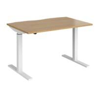 Dams International Elev8 Mono Height Adjustable Sit Stand Desk Rectangular Oak 1,200 x 800 x 1,200 mm