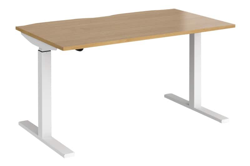 Dams International Elev8 Mono Height Adjustable Sit Stand Desk Rectangular Oak 1,400 x 800 x 1,200 mm