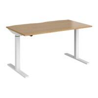 Dams International Elev8 Mono Height Adjustable Sit Stand Desk Rectangular Oak 1,400 x 800 x 1,200 mm