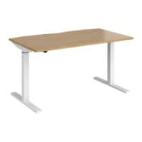 Dams International Elev8 Mono Rectangular Height Adjustable Sit Stand Desk 1,400 x 800 x 1,200 mm