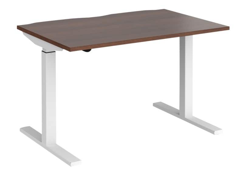 Dams International Elev8 Mono Height Adjustable Sit Stand Desk Rectangular Walnut 1,200 x 800 x 1,200 mm