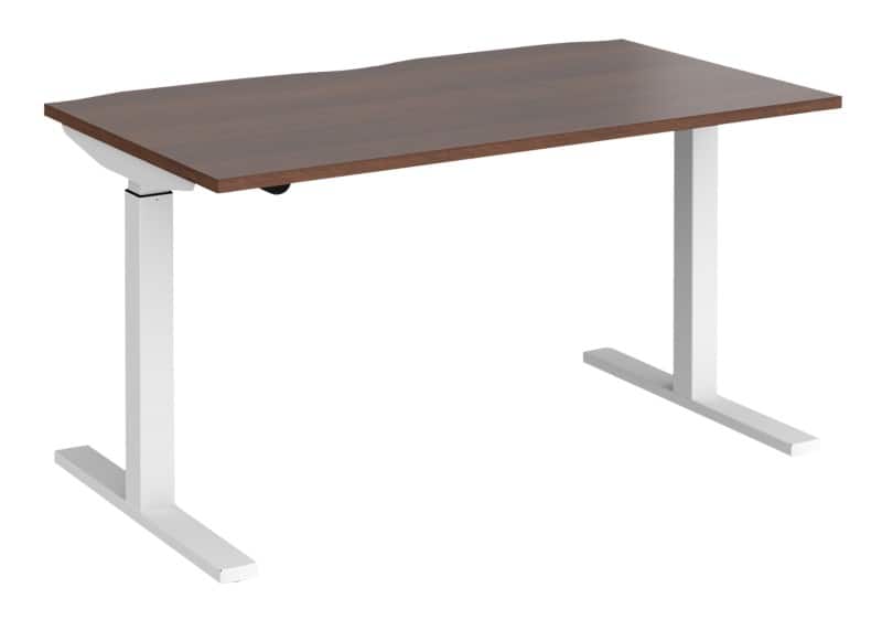 Dams International Elev8 Mono Height Adjustable Sit Stand Desk Rectangular Walnut 1,400 x 800 x 1,200 mm