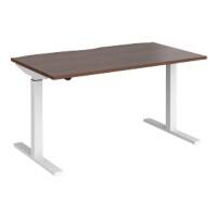 Dams International Elev8 Mono Height Adjustable Sit Stand Desk Rectangular Walnut 1,400 x 800 x 1,200 mm