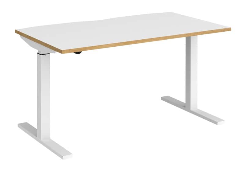 Dams International Elev8 Mono Height Adjustable Sit Stand Desk Rectangular Oak 1,400 (W) x 800 (D) x 1,200 (H) mm