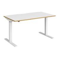 Dams International Elev8 Mono Height Adjustable Sit Stand Desk Rectangular Oak 1,400 x 800 x 1,200 mm