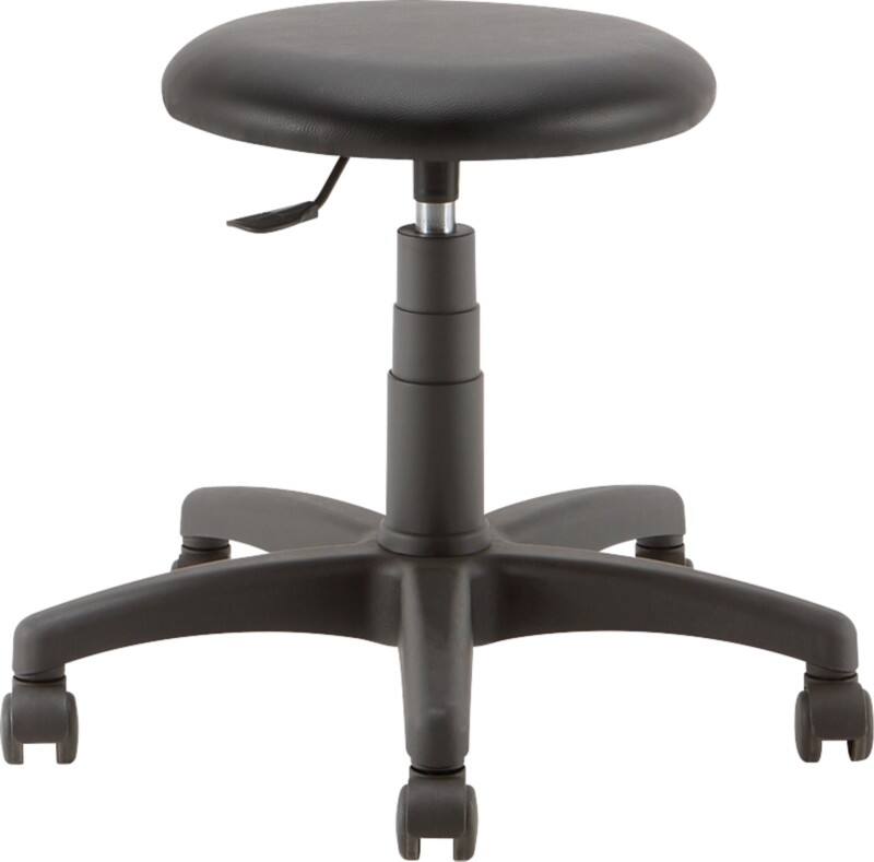 Teknik 04 Stool Faux Leather Without armrest Black 100 kg MEA SOFT 01/PG 640 x 640 x 550 mm