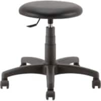 Teknik 04 Stool Faux Leather Black 640 x 640 x 550 mm