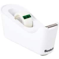 Scotch Tape Dispenser White with 1 Roll of Scotch Magic 810 Invisible Tape 19 mm (W) x 33 m (L)