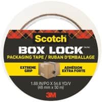 Scotch Packaging Tape Box Lock Transparent Super Strong 48 mm (W) x 50 m (L) Polypropylene 78,8 microns