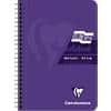 Europa Notebook 5813Z A5 Ruled Spiral Bound Side Bound Cardboard Hardback Purple Perforated 180 Pages