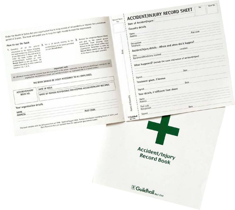 Guildhall Accident Book 20.8 x 0.4 x 20.6 cm 20 Pages T44Z