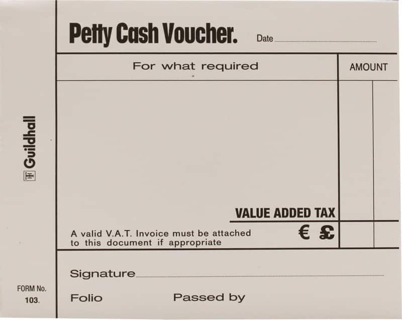 Guildhall Petty Cash Book 103-WHTZ 10.1 x 0.9 x 12.7 cm White