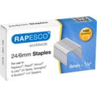Rapesco Staples 24/6 S24607Z3 Steel Silver Pack of 1000