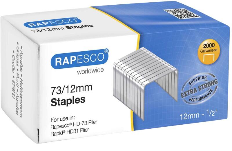 Rapesco Extra Strong Staples 73/12 1261 Steel Silver Pack of 2000