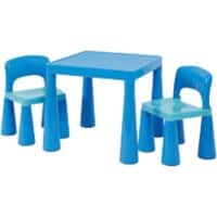 LIBERTY HOUSE TOYS Table And Chairs Set Square SM004B Plastic 530 x 530 x 460 mm