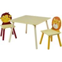 LIBERTY HOUSE TOYS Table And Chairs Set MZ3868-N Brown 600 (W) x 600 (D) x 440 (H) mm