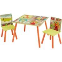 LIBERTY HOUSE TOYS Table And Chairs Set Square TF4808 Medium-density fibreboard 600 x 600 x 440 mm