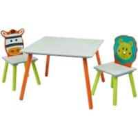 LIBERTY HOUSE TOYS Table And Chairs Set Square TF4809-N Medium-density fibreboard 600 x 600 x 440 mm