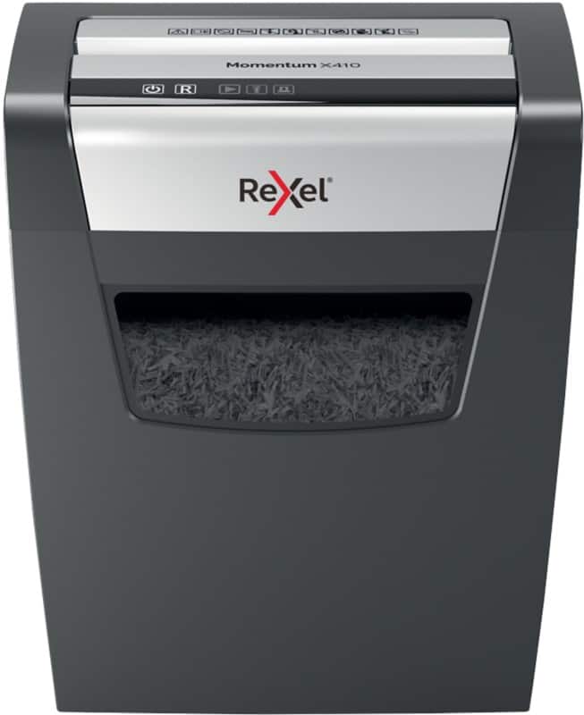 Rexel Momentum Shredder 11 Sheets 10 Sheets Cross Cut Security Level P-4 23 L X410