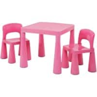 LIBERTY HOUSE TOYS Table And Chairs Set SM004P Pink 530 (W) x 530 (D) x 460 (H) mm