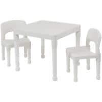 LIBERTY HOUSE TOYS Table And Chairs Set 8809W White 510 (W) x 510 (D) x 430 (H) mm