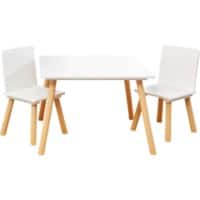 LIBERTY HOUSE TOYS Table And Chairs Set Square TF6163 Medium-density fibreboard, Pinewood, Vinyl 600 x 600 x 440 mm