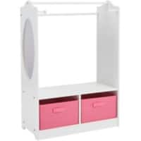 LIBERTY HOUSE TOYS Hanging Rail TF4917 Medium-density fibreboard, acrylic, fabric 3+ 610 (W) x 300 (D) x 710 (H) mm White