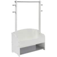 LIBERTY HOUSE TOYS Hanging Rail TF6203-W Medium-density fibreboard 3+ 700 (W) x 300 (D) x 1,000 (H) mm White