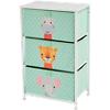 LIBERTY HOUSE TOYS Storage Chest 5L-202-JUN Steel and Fabric 2+ 450 (W) x 300 (D) x 730 (H) mm Green