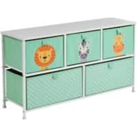 LIBERTY HOUSE TOYS Storage Chest 5L-206-JUN Steel and Fabric 2+ 1,000 (W) x 300 (D) x 550 (H) mm Green