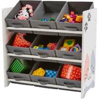 LIBERTY HOUSE TOYS Storage Unit TFLH021CD Medium-density fibreboard and Fabric 3+ 630 (W) x 300 (D) x 600 (H) mm White