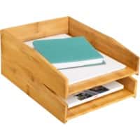 CEP Silva by CEP Letter Tray 2240010301 A4 Bamboo Brown Pack of 2 