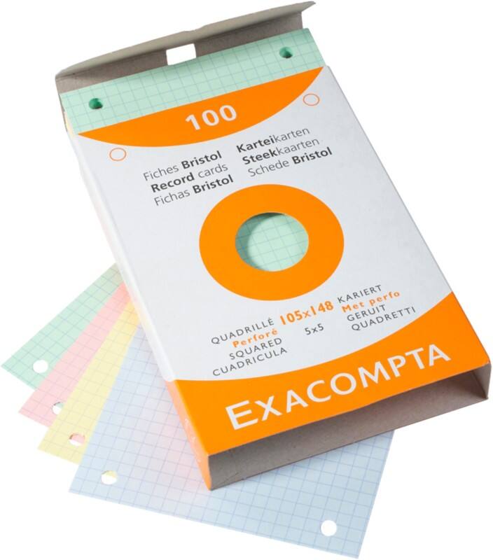 Exacompta Index Cards 13659E A6 Assorted 10.7 x 15 x 2.5 cm Pack of 10