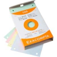 Exacompta Index Cards 13659E A6 Assorted 10.7 x 15 x 2.5 cm Pack of 10