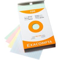 Exacompta Index Cards 13852X 100 x 150 mm Assorted 10.2 x 15.3 x 2.5 cm Pack of 10