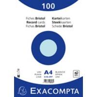 Exacompta Index Cards 10316E A4 Sky blue 21 x 29.7 x 2.3 cm Pack of 10
