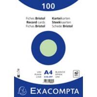 Exacompta Index Cards 10346E A4 Green 21 x 29.7 x 2.3 cm Pack of 10