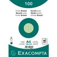 Exacompta Index Cards 10848SE A5 Green 15 x 21.2 x 2.5 cm Pack of 10